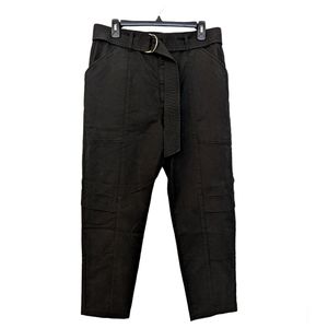 J BRAND Women's High Waisted‎ Cargo  Pants Black Belted Size 31 / 12 US